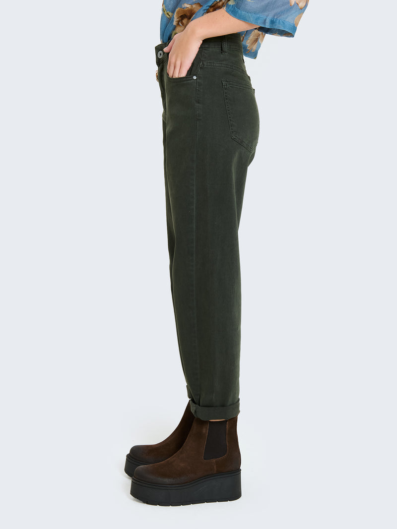 Jeans straight con risvoltino