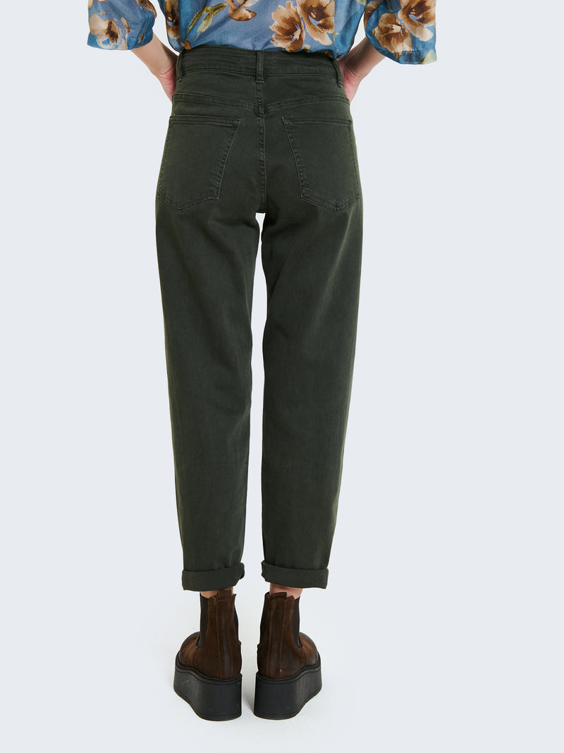Jeans straight con risvoltino