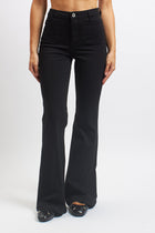 Pantalone flare in cotone con tasche