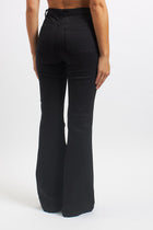 Pantalone flare in cotone con tasche