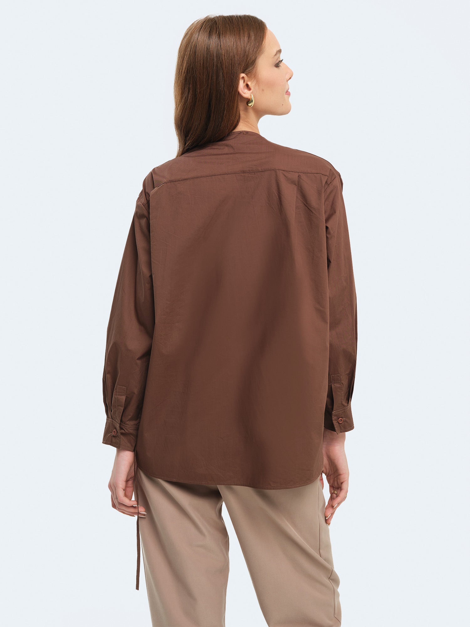 Camicia asimmetrica in cotone