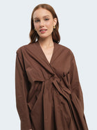 Camicia asimmetrica in cotone