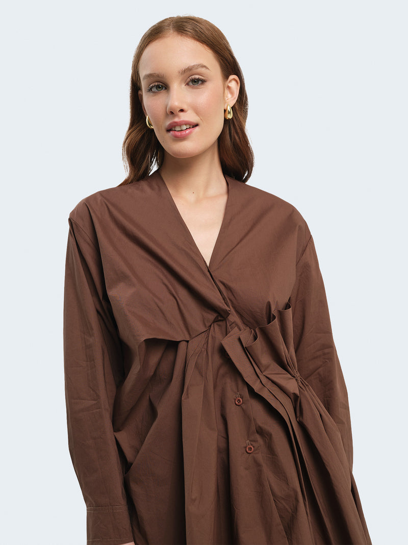 Camicia asimmetrica in cotone