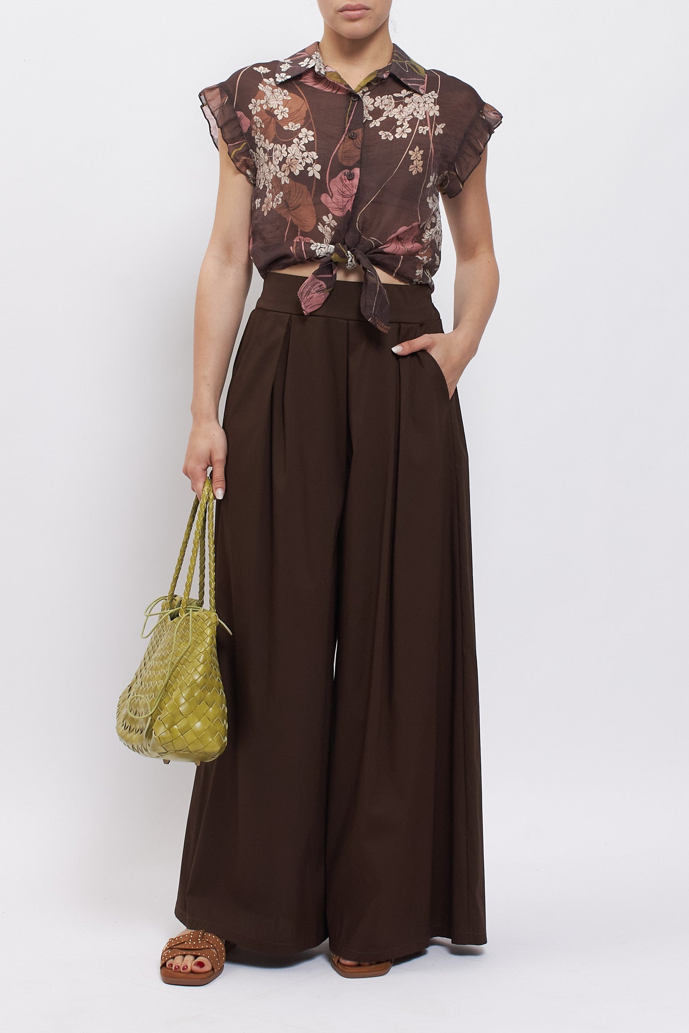 Pantalone palazzo in cotone