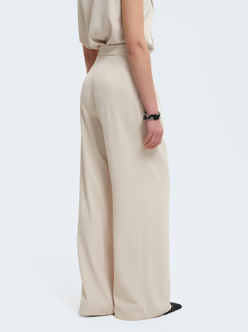 Pantaloni palazzo con pences