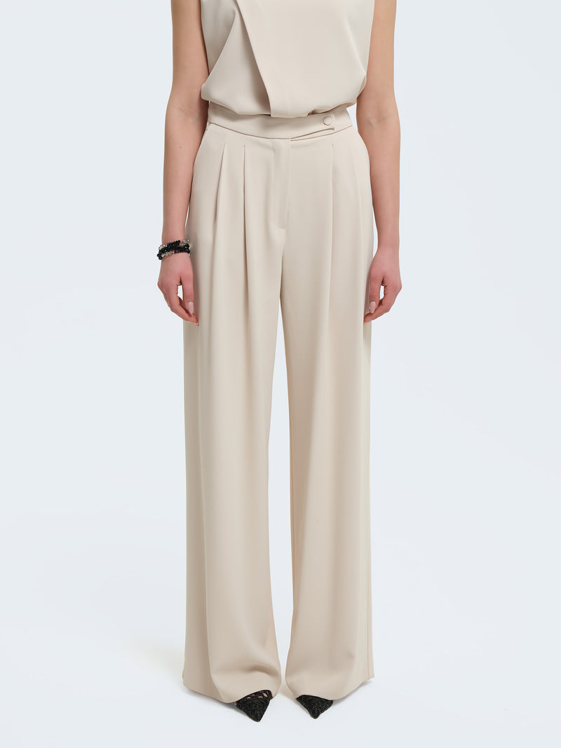 Pantaloni palazzo con pences