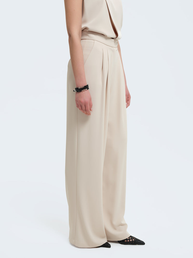 Pantaloni palazzo con pences