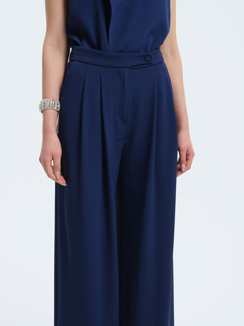 Pantaloni palazzo con pences