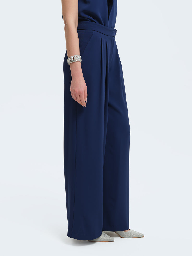 Pantaloni palazzo con pences