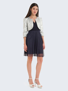 Faux leather bolero