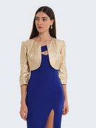 Faux leather bolero