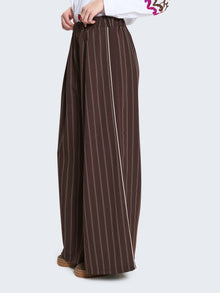 Pantaloni culotte gessati