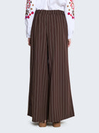 Pantaloni culotte gessati