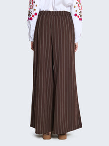 Pantaloni culotte gessati