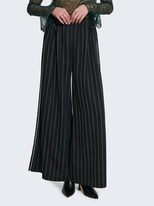 Pantaloni culotte gessati