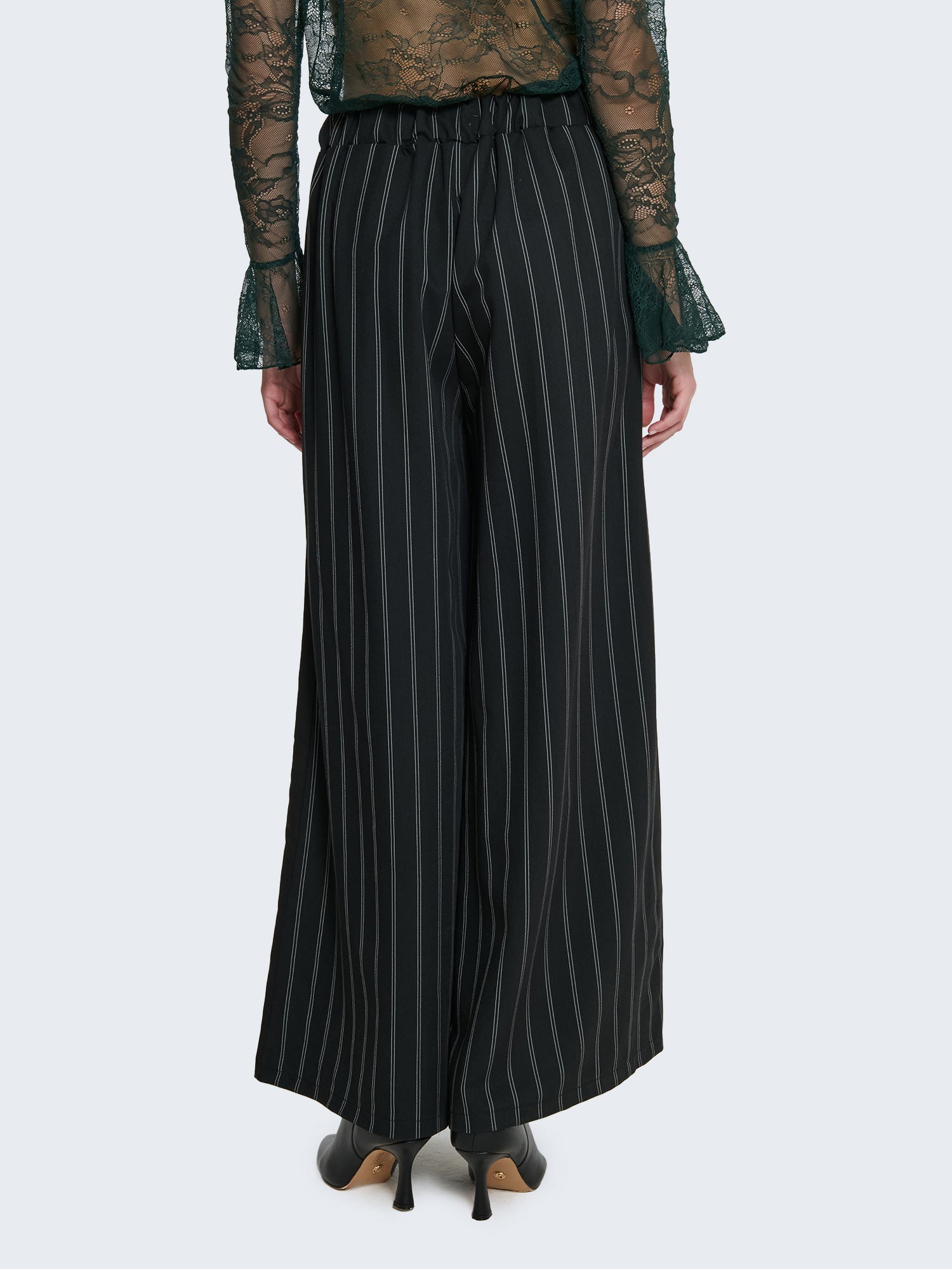 Pantaloni culotte gessati