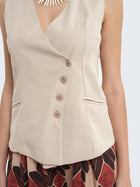 Gilet con chiusura asimmetrica