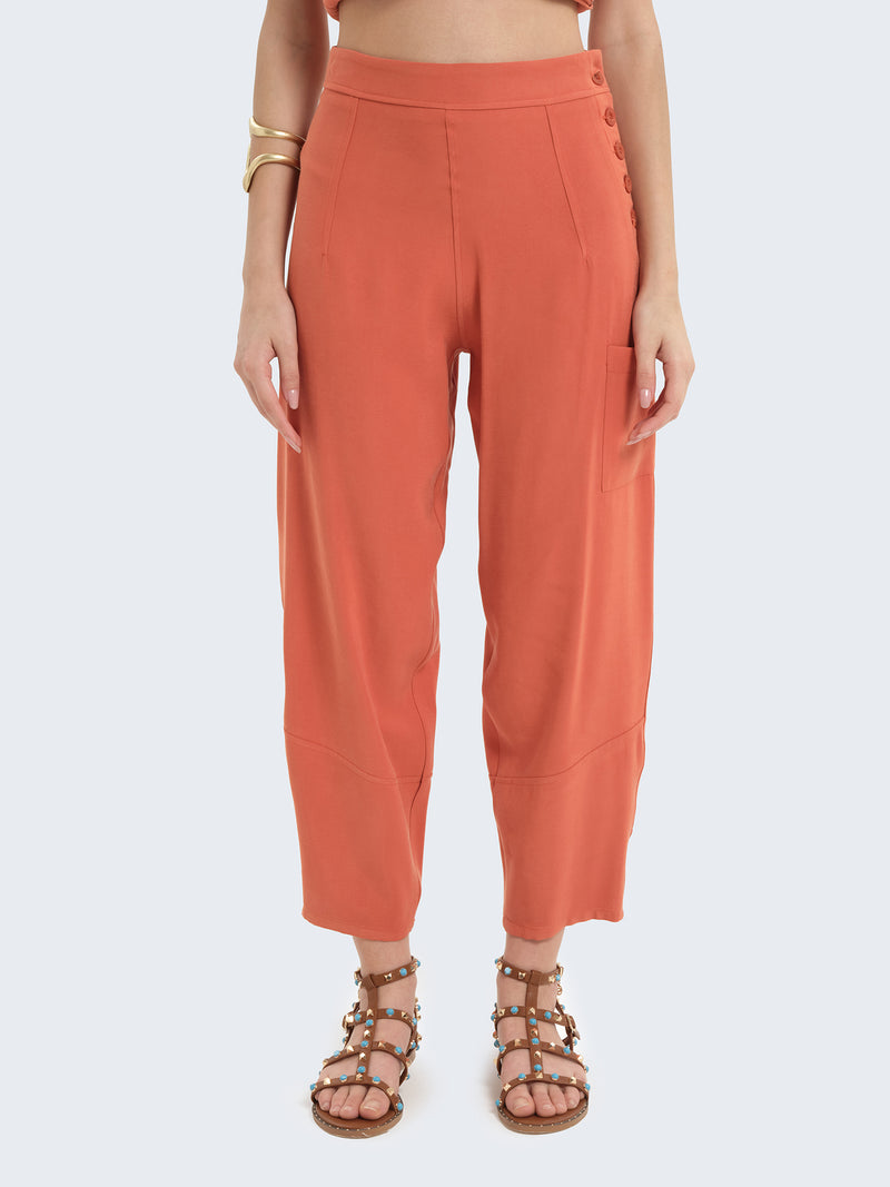 Pantaloni baloon con bottoni