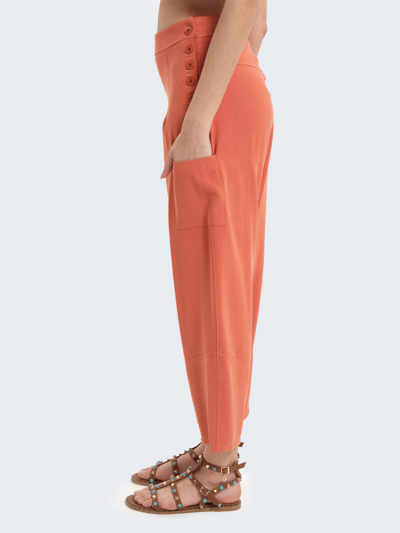 Pantaloni baloon con bottoni