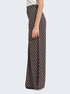 Pantaloni palazzo con fantasia geometrica