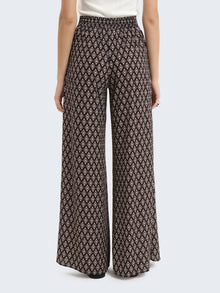 Palazzo trousers with geometric pattern