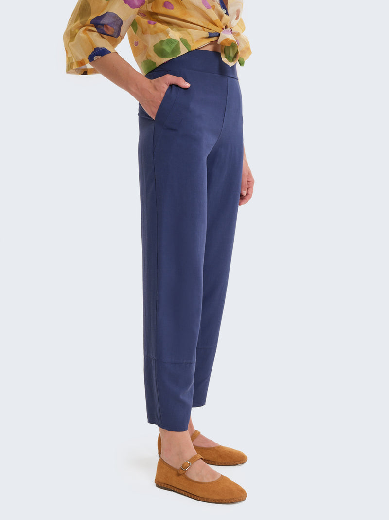 Pantaloni balloon in misto lino