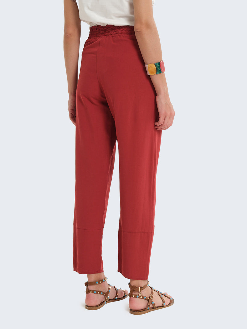 Pantaloni balloon in misto lino