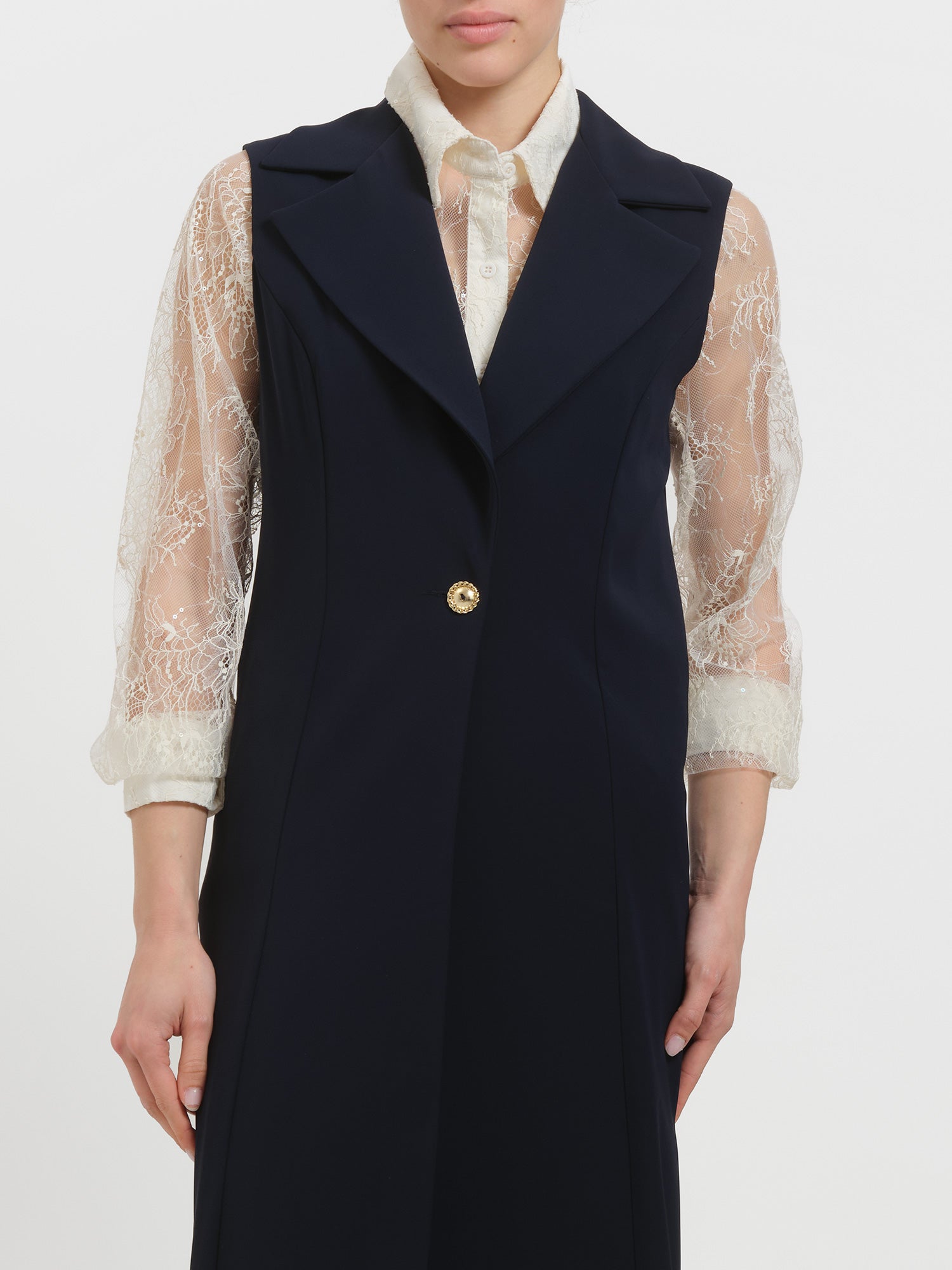 Gilet lungo in cady