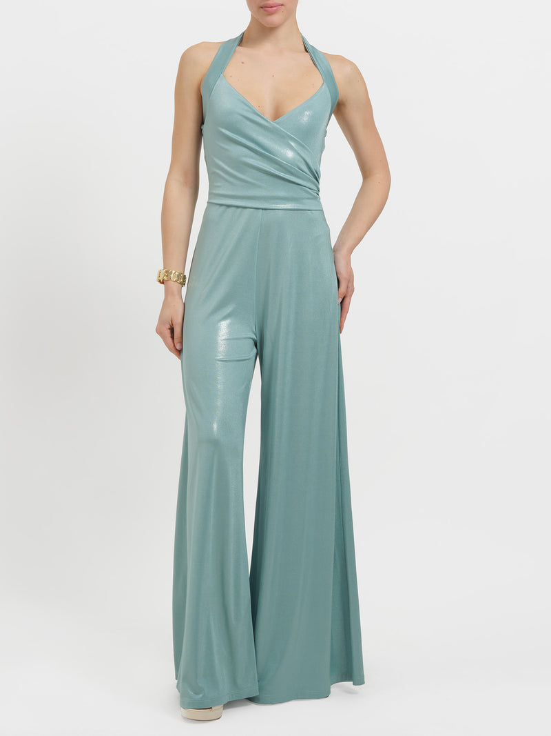 Tuta laminata con scollo americana