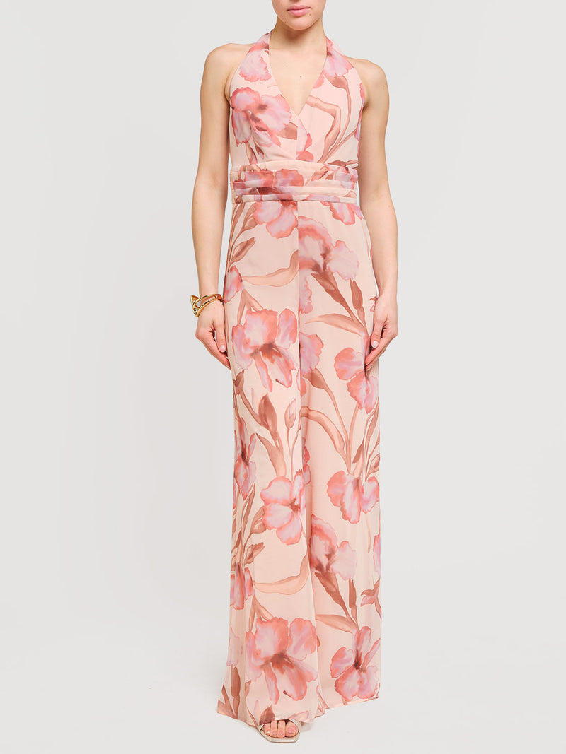 Tuta con fantasia floreale