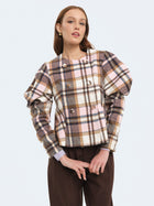 Giacca corta con maniche a pallonicno