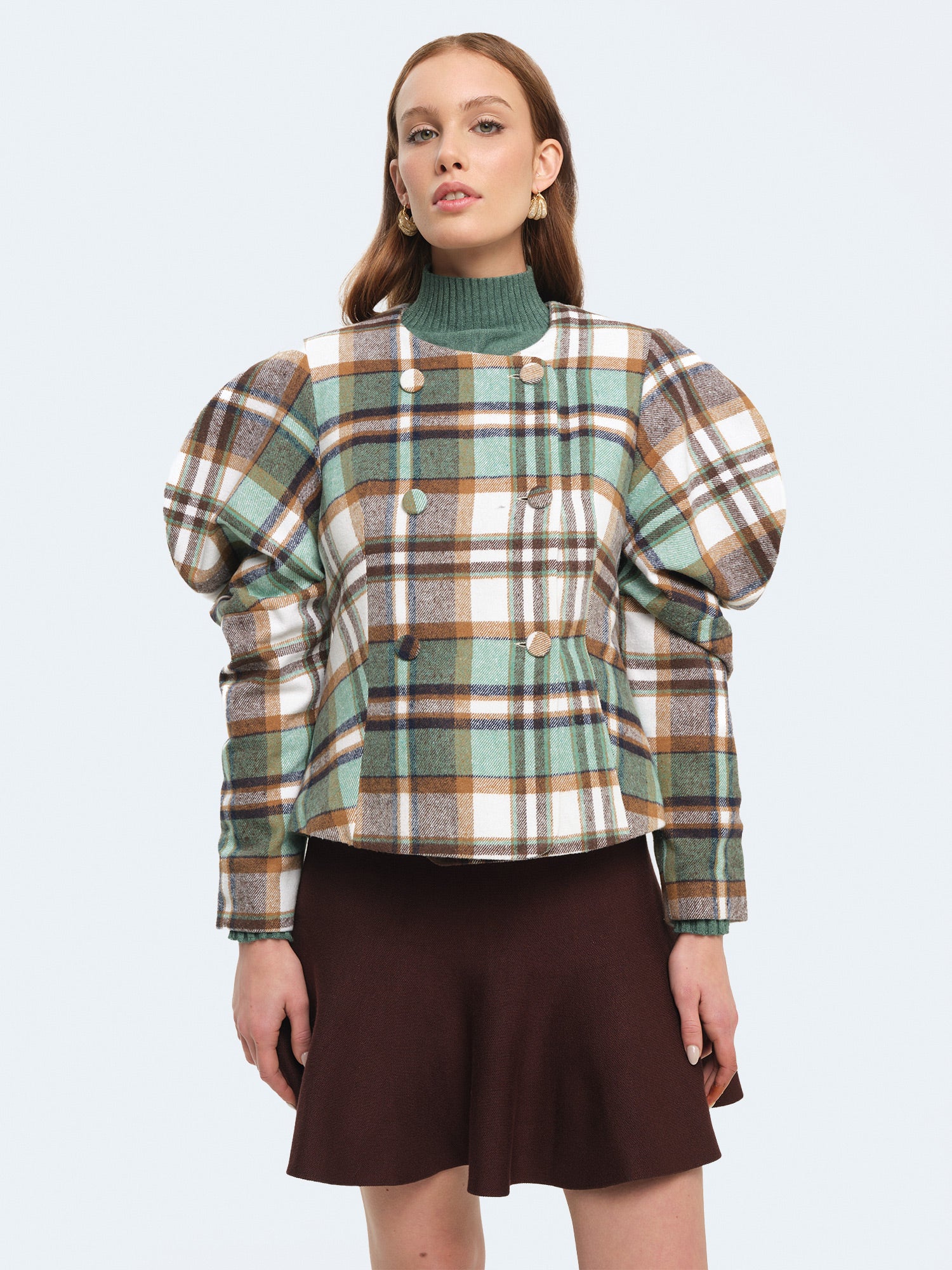 Giacca corta con maniche a pallonicno