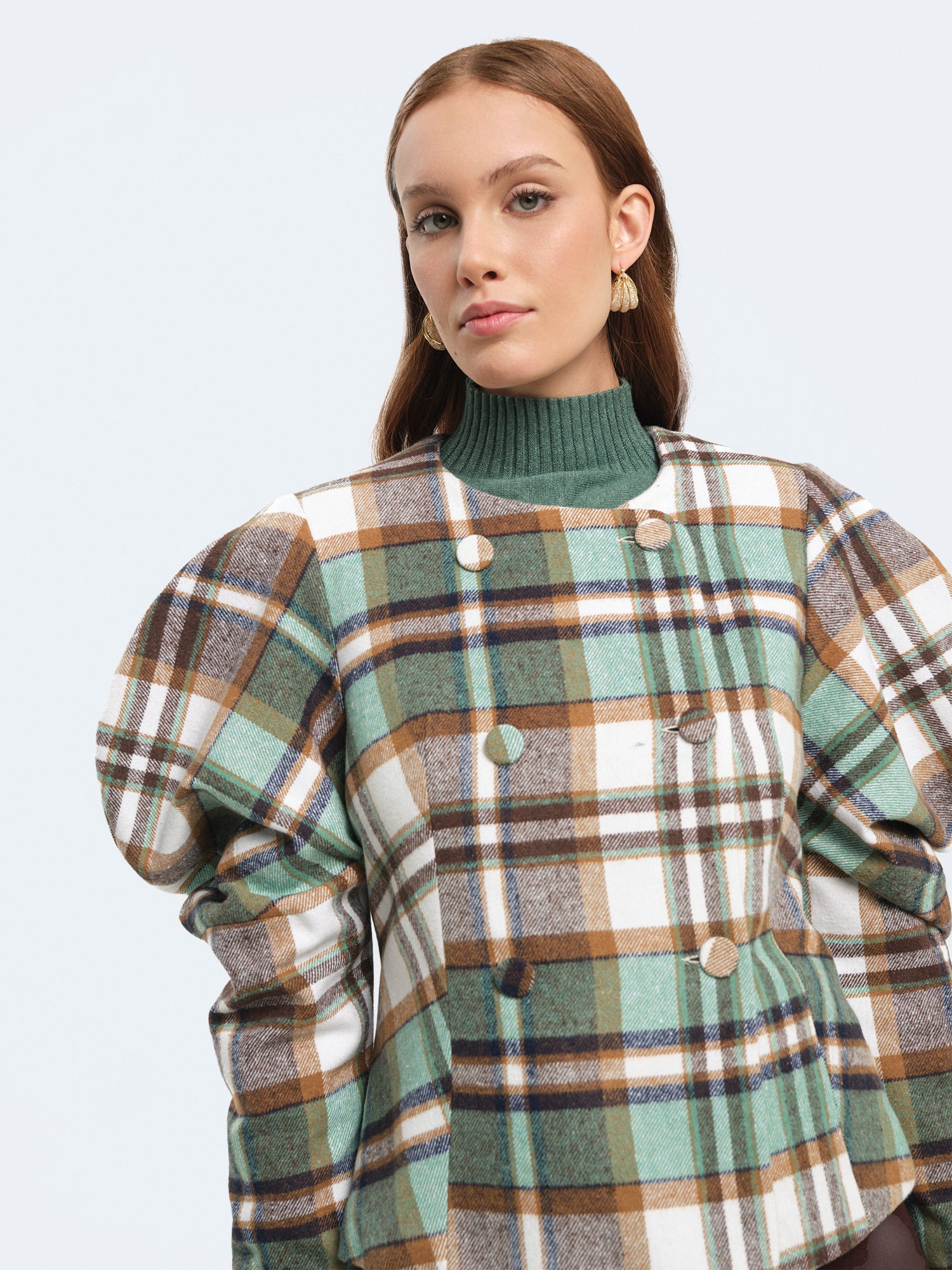 Giacca corta con maniche a pallonicno