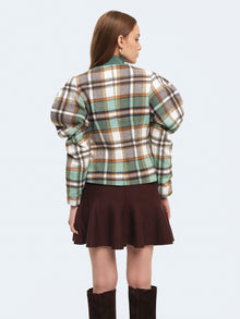 Giacca corta con maniche a pallonicno