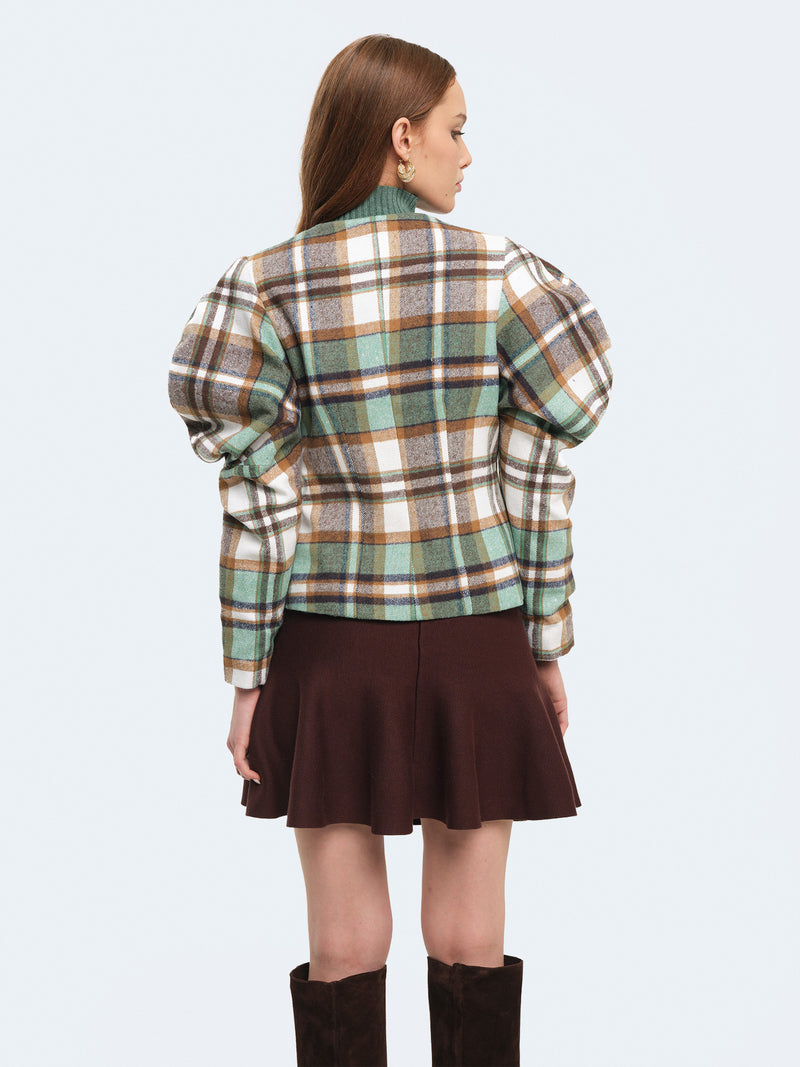 Giacca corta con maniche a pallonicno