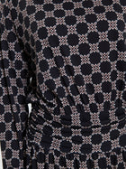 Abito corto fantasia con bottoni gioiello