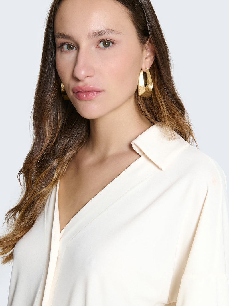 Camicia boxy in jersey