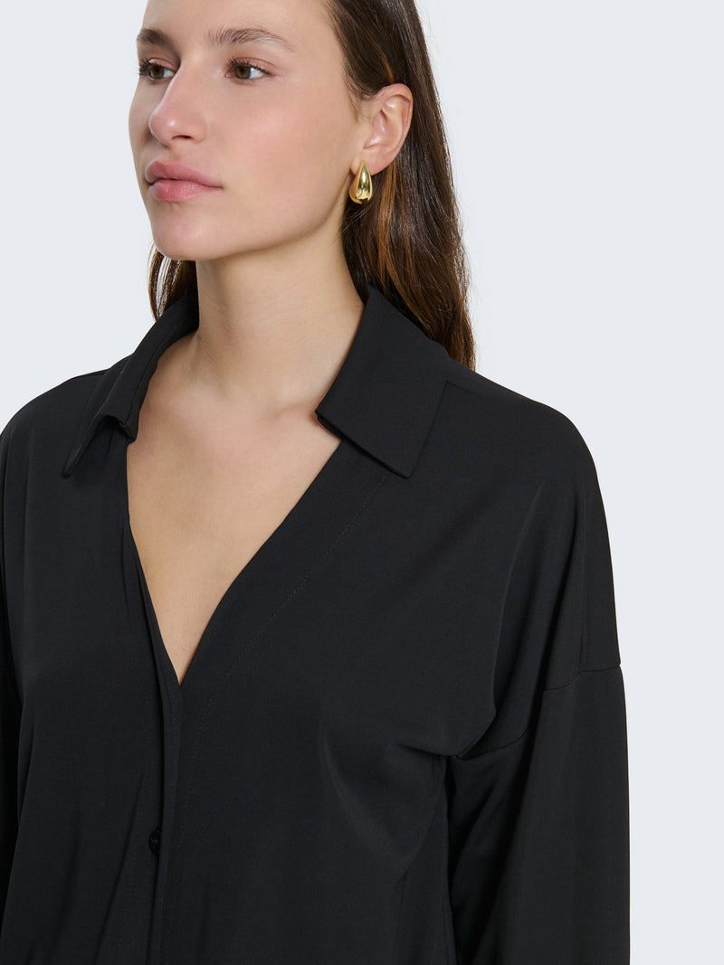 Camicia boxy in jersey
