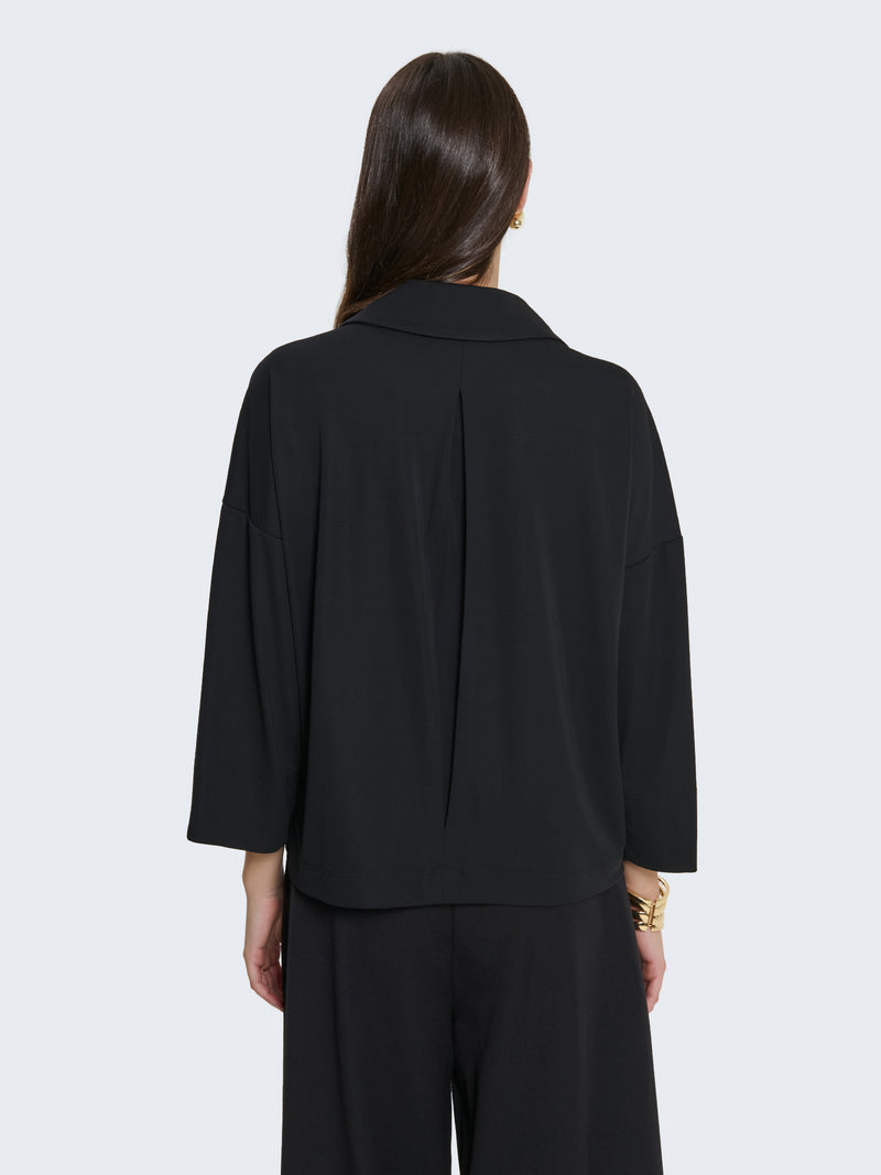 Camicia boxy in jersey