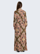 Abito lungo chemisier con fantasia parsley