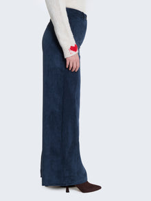 Pantaloni palazzo in velluto a coste