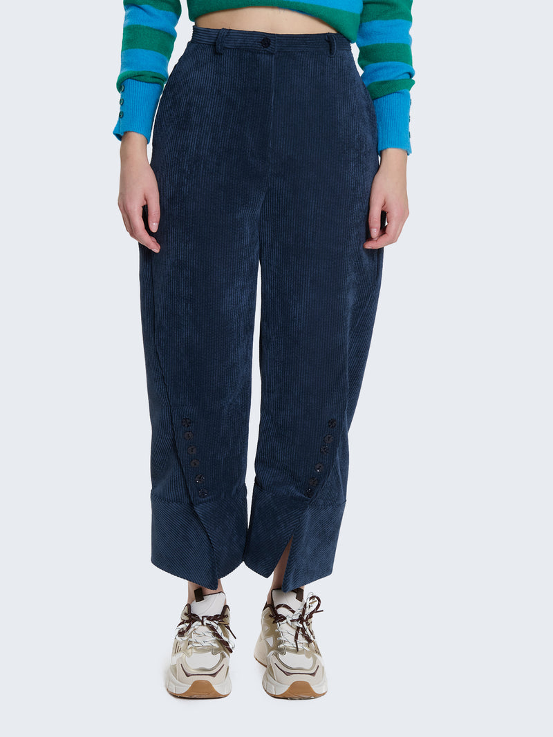 Pantaloni balloon in velluto a coste