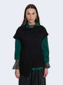 Maglia senza maniche con taglio asimmetrico