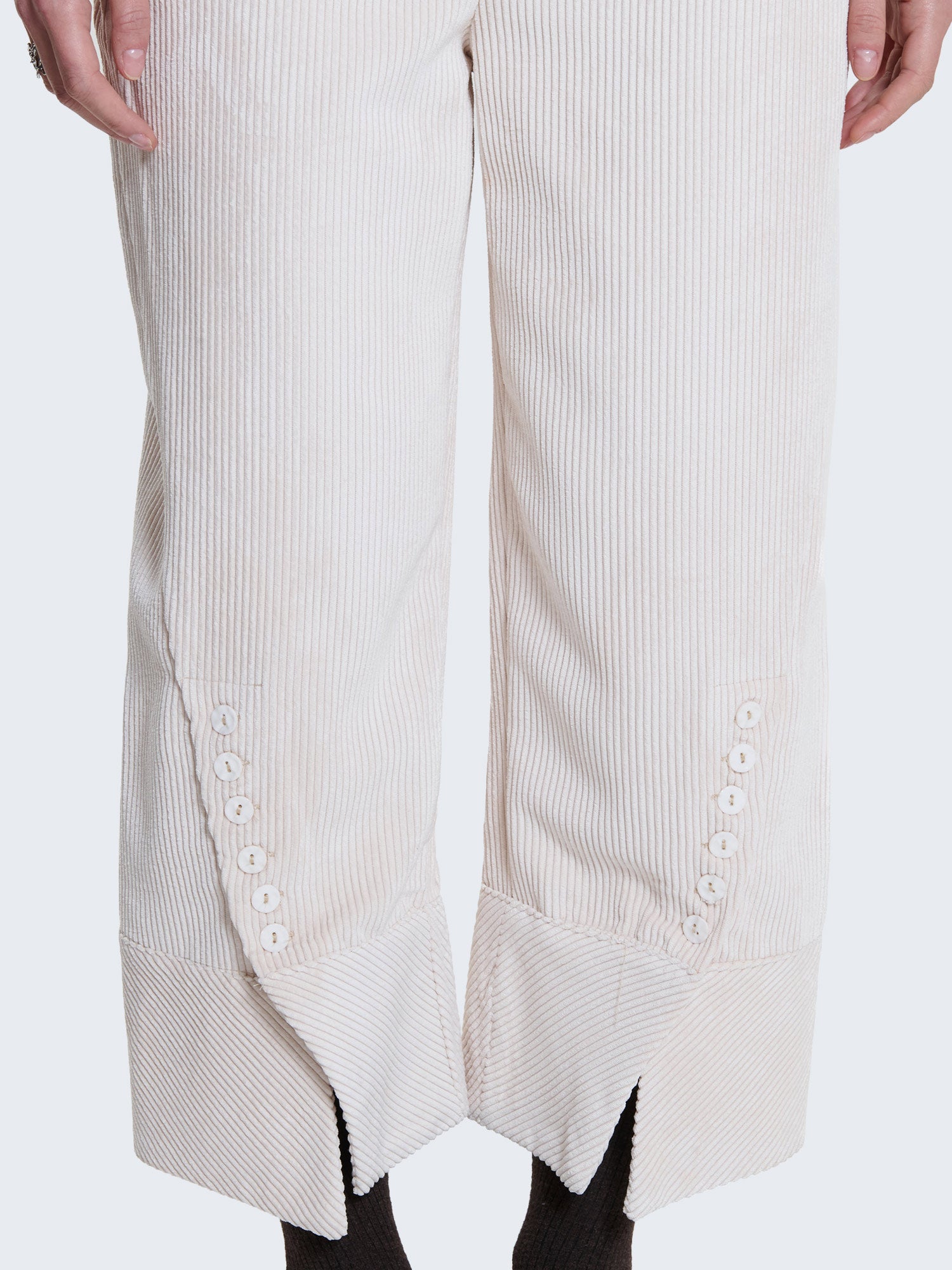 Pantaloni balloon in velluto a coste