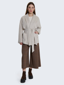 Cappotto corto con cintura