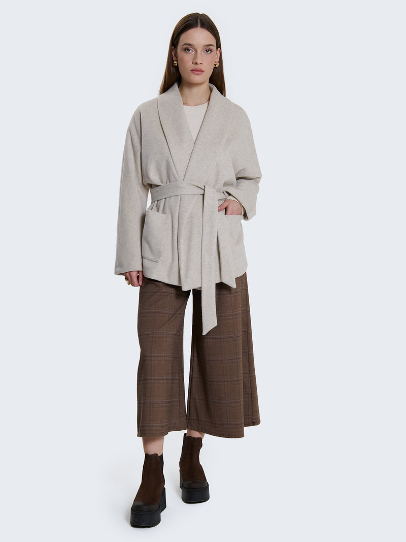 Cappotto corto con cintura