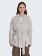 Cappotto corto con cintura