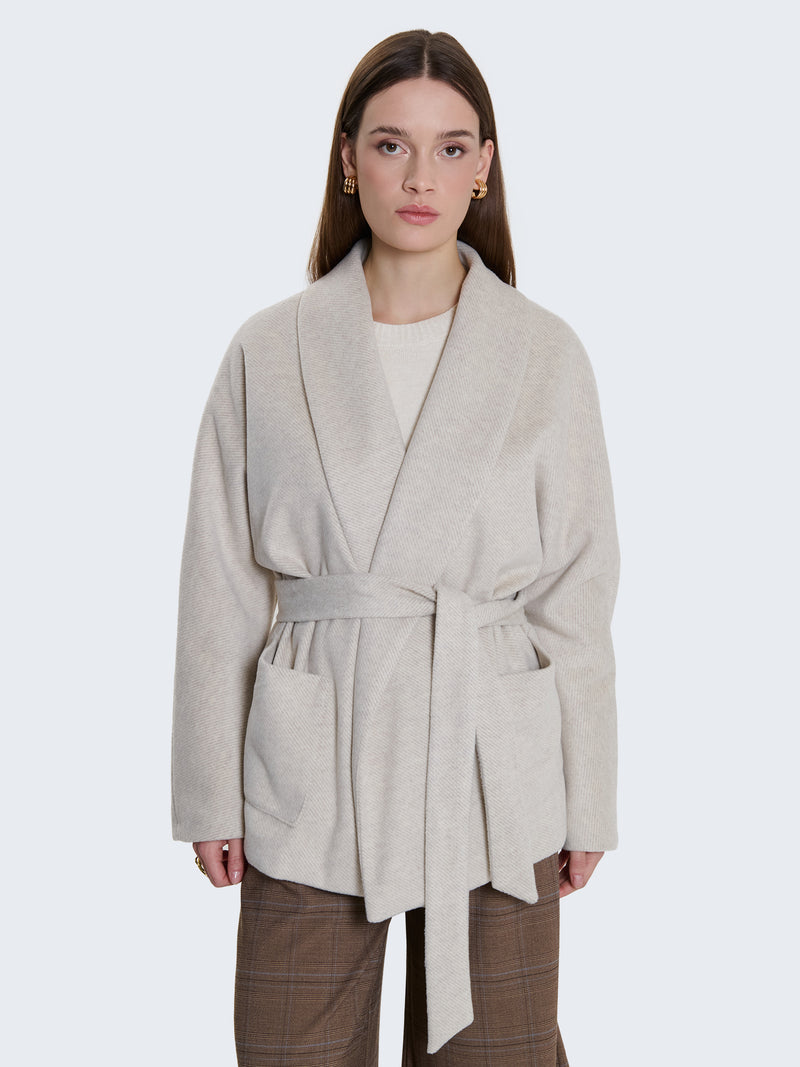 Cappotto corto con cintura