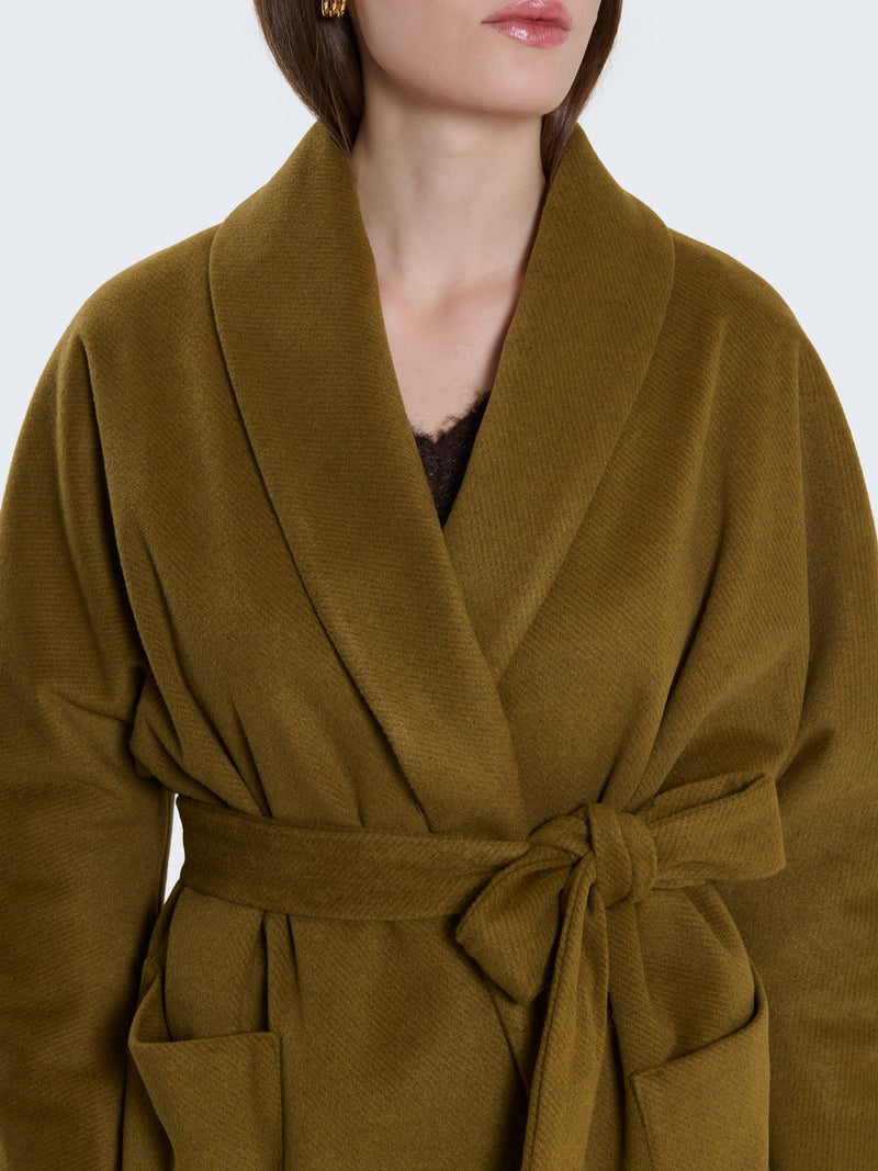 Cappotto corto con cintura