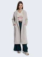 Cappotto lungo con cintura